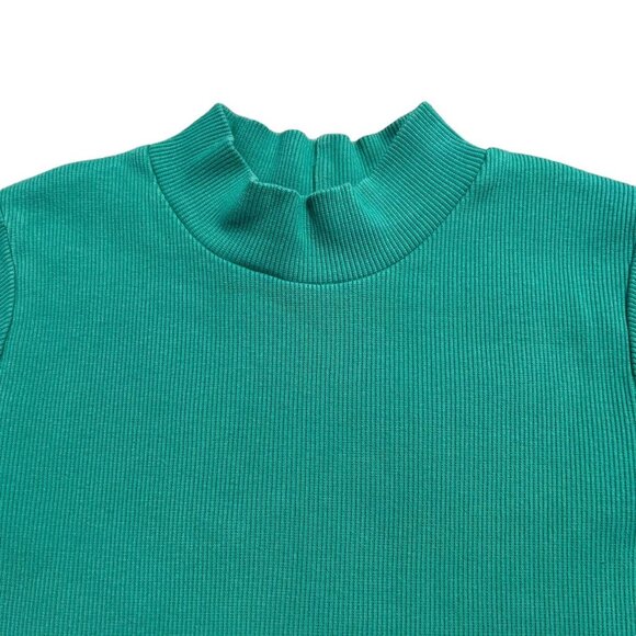 Mini Rodini 116/122 (6-7Y) Green Rib Dance Dress - Picture 3 of 5